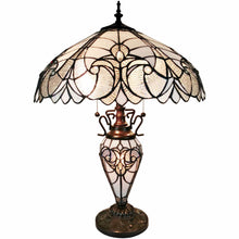 Load image into Gallery viewer, 27" Metal Two Light Candlestick Table Lamp With Beige Shade - Dark Brown