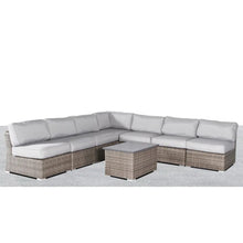 Load image into Gallery viewer, Wicker Sectional Sofa With Cushions And Table