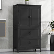 Load image into Gallery viewer, Bathroom Storage Cabinet With 2 Doors And Drawers, Adjustable Shelf