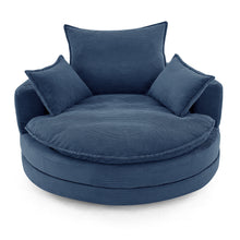 Load image into Gallery viewer, 360° Swivel Accent Barrel Chair With Dual Layer Cushion And 3 Removable Pillows