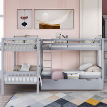 Load image into Gallery viewer, L Shaped Bunk Bed With Drawers
