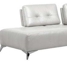 Load image into Gallery viewer, Leather L Shaped Two Piece Seating Component - White