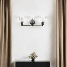 Load image into Gallery viewer, Three Light Glass Shade Wall Sconce - Antique Bronze