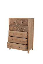 Load image into Gallery viewer, Live Edge Five Drawer Dresser - Brown