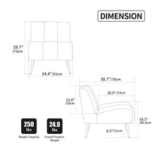 Load image into Gallery viewer, Upholstered Armless Chair For Living Room