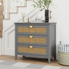 Load image into Gallery viewer, 3 Drawer Cabinet, Natural Rattan, American Furniture