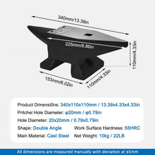 Load image into Gallery viewer, 22 Lbs High Hardness Rugged Round Horn Anvil Blacksmith - Black