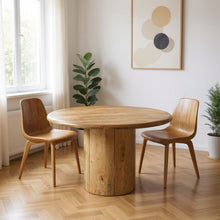 Load image into Gallery viewer, 48" Solid Wood Pedestal Base Round Top Dining Table - Natural