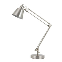 Load image into Gallery viewer, Metal Desk Table Lamp With Nickel Cone Shade - Nickel