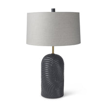Load image into Gallery viewer, 29" Round Bedside Lamp With Drum Shade - Beige / Blue