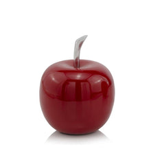 Load image into Gallery viewer, Decorative Apple Tabletop Sculpture (354694) - Red / Silver