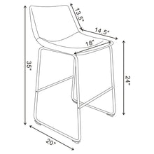 Load image into Gallery viewer, Armless Counter Height Stools (Set of 2) - Brown