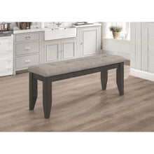 Load image into Gallery viewer, Erskin - Upholstered Dining Bench With Button Tufted Cushion - Dark Gray