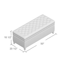 Load image into Gallery viewer, Juliana - Storage Ottoman With Birch Legs