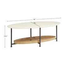 Load image into Gallery viewer, Oval Coffee Table - White / Natural
