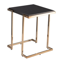 Load image into Gallery viewer, Geometric Metal Square End Table - Black