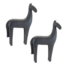Load image into Gallery viewer, Poly Horse Tabletop Sculpture (Set of 2) (633977) - Black