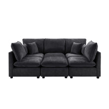 Load image into Gallery viewer, Modern Sectional Sofa U-Shaped With Movable Ottoman Storage Armrests And USB Ports