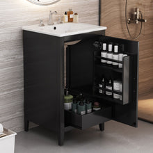 Load image into Gallery viewer, Modern Bathroom Vanity With Sink, Functional Drawer, Soft- Closing Door
