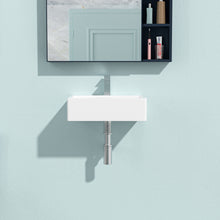 Load image into Gallery viewer, Modern Ceramic Rectangular Wall Mounted Bathroom Sink With Faucet Hole & Overflow