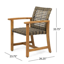 Load image into Gallery viewer, Outdoor Dining Chair Acacia Wood Frame (Set of 2)