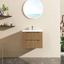 Load image into Gallery viewer, Wall Mounted Bathroom Vanity With Sink
