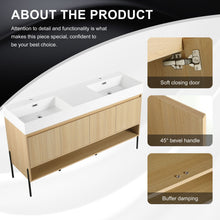 Load image into Gallery viewer, Modern Bathroom Vanity Combo With Single Resin Sink And Storage Cabinet