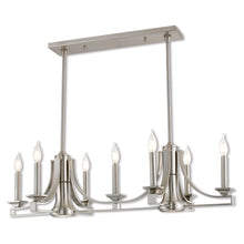 Load image into Gallery viewer, Nine Light Metal Dimmable Chandelier With Shades - Nickel