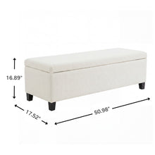Load image into Gallery viewer, Upholstered Storage Ottoman Bench