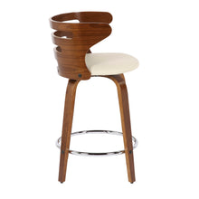 Load image into Gallery viewer, Cosini - Mid Century Modern Fixed Height Counter Stool With Footrest With Swivel (Set of 2)