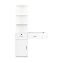 Load image into Gallery viewer, Wood Mirrored Two Drawer Vanity Table - White