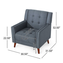 Load image into Gallery viewer, Luminaesque - Fabric Upholstered Armchair With Tufted Back