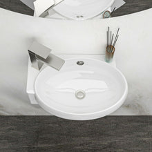 Load image into Gallery viewer, Modern Aesthetic Rectangle Wall Mount Bathroom Sink With Single Faucet Hole