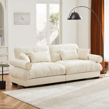 Load image into Gallery viewer, Modern Sofa With Bolstered Armrests And Pillows
