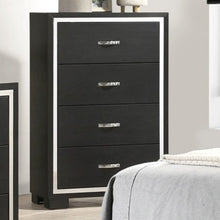 Load image into Gallery viewer, 4 Drawer Bedroom Chest With Handles Furniture - Black