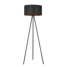 Load image into Gallery viewer, Tripod Floor Lamp With Black Drum Shade - Matte Black