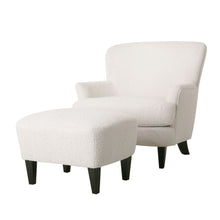 Load image into Gallery viewer, Boucle Fabric Upholstered Living Room Set With Tapered Legs - Cream - Cream