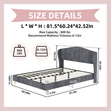 Load image into Gallery viewer, Upholstered Bed, Tufted Headboard, Comfortable Sleep