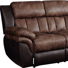 Load image into Gallery viewer, Microfiber Reclining Sofa With Black Legs - Espresso
