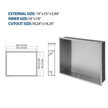 Load image into Gallery viewer, Stainless Steel Shower Niche With Seamless Design For Bathroom Storage