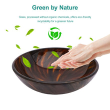 Load image into Gallery viewer, Vessel Bathroom Sink With Pop Up Drain, Round Bowl Design For Bathrooms - Brown