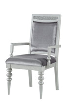 Load image into Gallery viewer, Upholstered Fabric Dining Arm Chairs (Set of 2) - Platinum