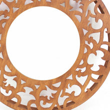 Load image into Gallery viewer, 24" Round Framed Accent Mirror - Brown