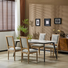Load image into Gallery viewer, French Country Style Dining Chair With Upholstered Seating And Fluted Legs