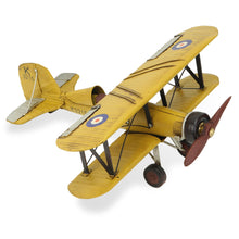 Load image into Gallery viewer, Hand Painted Model Airplane Tabletop Sculpture - Yellow / Black