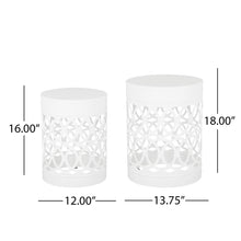 Load image into Gallery viewer, Outdoor Metal S/2 End Table