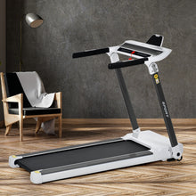 Load image into Gallery viewer, Portable Compact Treadmill, Electric Motorized 3.5Hp, 14Km / H, Medium Running Machine Motorised Gym 330Lbs, Foldable For Home Gym Fitness Workout Jogging Walking, Bluetooth Speaker App Fitime - White