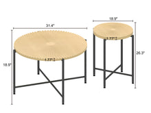 Load image into Gallery viewer, Radial - Pattern Coffee And End Table Set Waterproof Cover, Distressed Cylindrical Design (Set of 2)