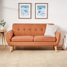 Load image into Gallery viewer, Modern Loveseat Sofa With Button Tufted Backrest