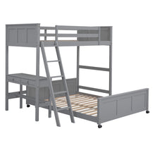 Load image into Gallery viewer, Full Over Full Bunk Bed With Desk